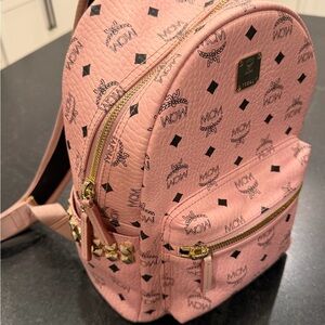 MCM Pink Studded Backpack